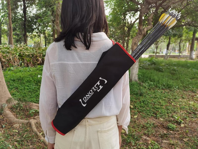 Yls Archery Hip and Back Quiver for Arrows - Black Arrow Quiver for Kids and Adults - Adjustable Arrow Holder with a Padded Strap and Belt Clip - Archery Accessories for Field and Practice - Image 3